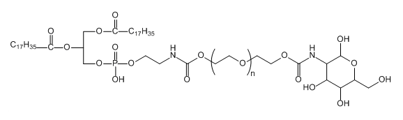 DSPE-PEG-Glucose 二硬脂酰基磷脂酰乙醇胺-聚乙二醇-葡糖糖 DSPE-PEG-Glucose 二硬脂酰基磷脂酰乙醇胺-聚乙二醇-葡糖糖