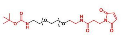BOC-NH-PEG-MAL;叔丁氧羰基聚乙二醇马来酰亚胺;MAL-PEG-NH-BOC BOC-NH-PEG-MAL;叔丁氧羰基聚乙二醇马来酰亚胺;MAL-PEG-NH-BOC