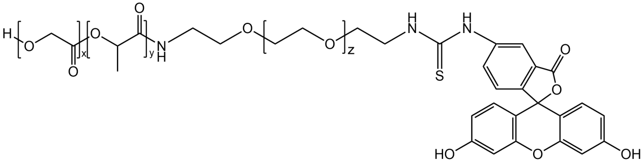 PLGA-PEG-FITC，聚乳酸-羟基乙酸-聚乙二醇-异硫氰基荧光素