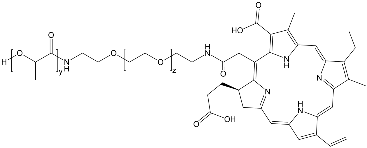 PLA-PEG-Ce6，聚乳酸-聚乙二醇-二氢卟吩